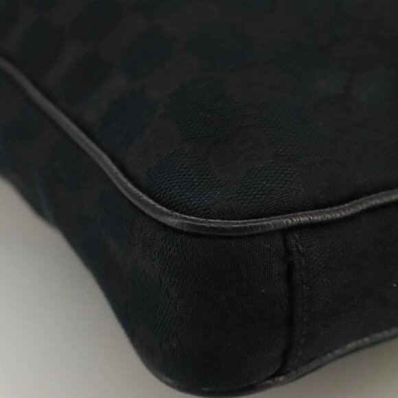 GUCCI GG Canvas Shoulder Bag Black Silver - Picture 10 of 15